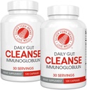 Sølv Fern Cleanse - Daglig Gut - 2 flasker - 240 kapsler - 60 dages forsyning - Immunoglobulin G, A & M - (IgG, IGA, IgM) - fordøjelsessystem & immunsystem Support - Postbiotisk