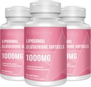Liposomal Glutathione Softels 1500MG, Reduceret Glutathion tillæg med C-vitamin, Bedre Absorption, Non- GMO Kraftig antioxidant til sund aldring, Detox, immunforsvar, 180 Softgels