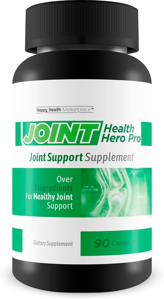 Joint Health Hero Pro - Vores bedste fælles & Bone Support - Gurkemeje - D-vitamin - C-vitamin - til Knees, HIPS, Hands, Feet, Tilbage, Neck og mere - Vores bedste D-vitamin Formel