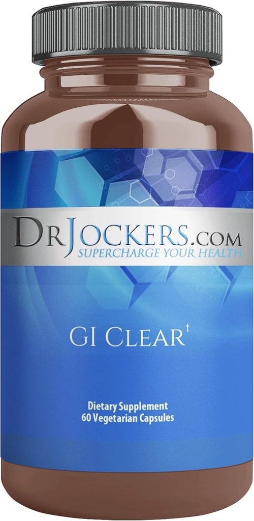 GI Clear by 60 Day Supply Omfattende Support, Daily Routine Use, microbiome, Kosttilskud, Dr. Jockers.com