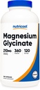 Nutricost Magnesium Glycinat kapsler (360 kapsler, 210 mg per servering) - Magnesium Glycinat supplement til Gentle Absorption