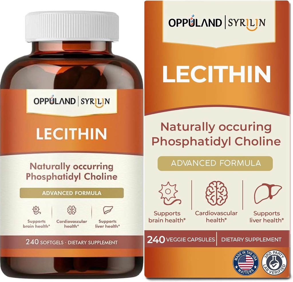 Lecithin- 240 Softgels- Understøtter hjerne sundhed