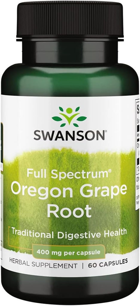 Swanson Full Spectrum Oregon- Grape Root 400 Milligram 60 Kapsler
