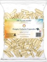 Dr. Clark Store Tom Gelatine Kapsler Størrelse 00 - 1 Cup (Ca. 120 Kapsler), Perfekt til DIY Kosttilskud, Vegetarisk-Friendly, Halal & Kosher Certificeret, BSE-fri