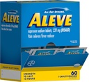 Aleve Pain Reliever & Fever Reducer Naproxen Natriumkapsler, Body and Arthritis Pain Reliever, Medicin til voksne og børn i alderen 12 og op, 60 Individuelle Pouches