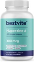 BESTVITE Huperzine A 400mcg (120 vegetariske kapsler) - No Stearates - Vegan - Non GMO - Gluten Free