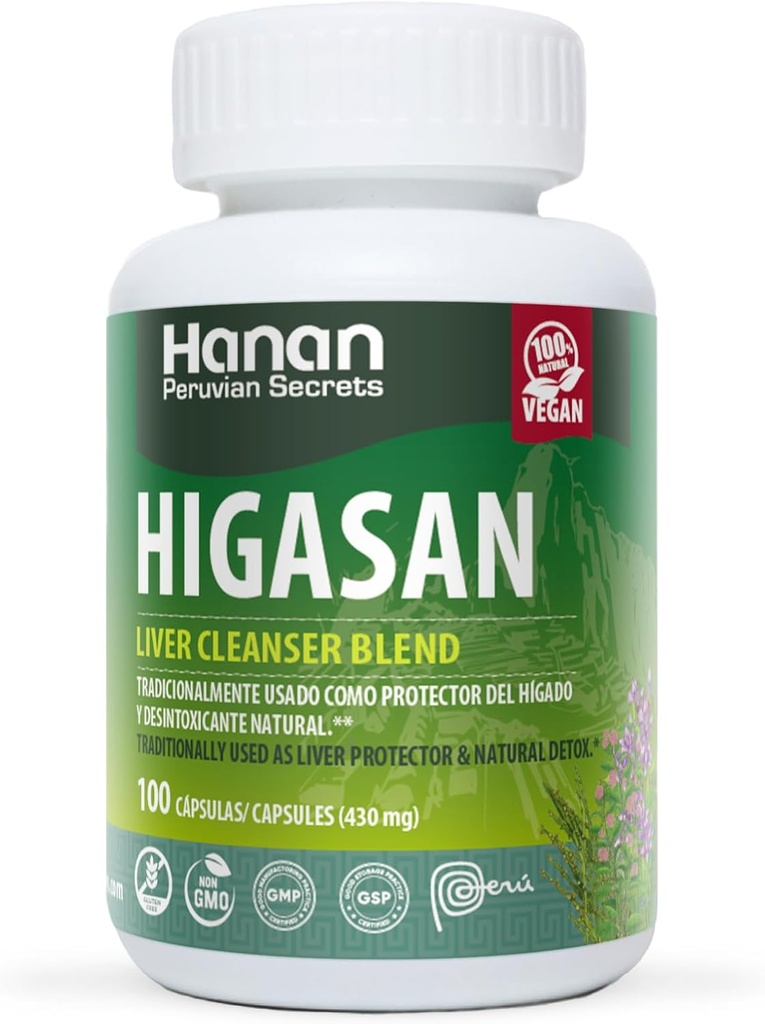 Hanan Higasan Lever Cleanser Blend Blend 124; 100 Kapsler Budding124; naturligt aids i støtte sund lever funktion & sund Kolesterol Niveau (2 Pack)