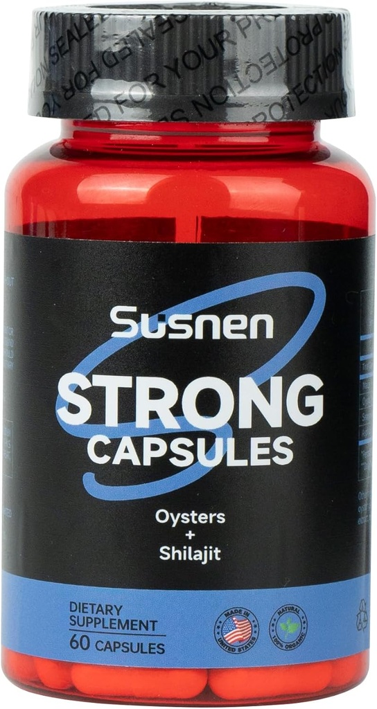 Stærke kapsler, med Oyster Titanium Seaweed Extract, Mineraler, fremmer Absorption, Mand Energy Supplement, Styrker kroppen og leverer naturlig energi til kroppen. (60 kapsler)