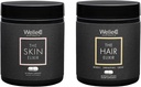 WelleCo, The Skin Elixir + Håret Elixir, Vegansk skønhed kosttilskud Bundle, fremmer hårvækst & reducerer breakage, understøtter sund hud & kollagen dannelse, 60 kapsler hver