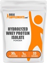 BulkSupplements.com Hydrolysed Whey Protein Isolate Powder - Whey Isolate Protein - Unflavored & Gluten Free, 30g per Serving, 1kg (2,2 lbs) (Pack of 1)