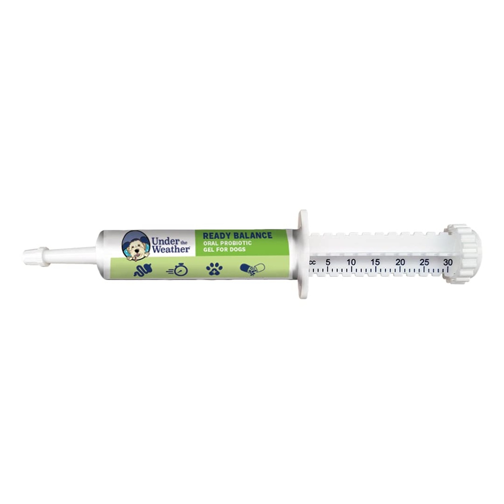 Under vejret Pet Pet 124; Ready Balance for Dogs; Oral Probiotic og Prebiotic Gel