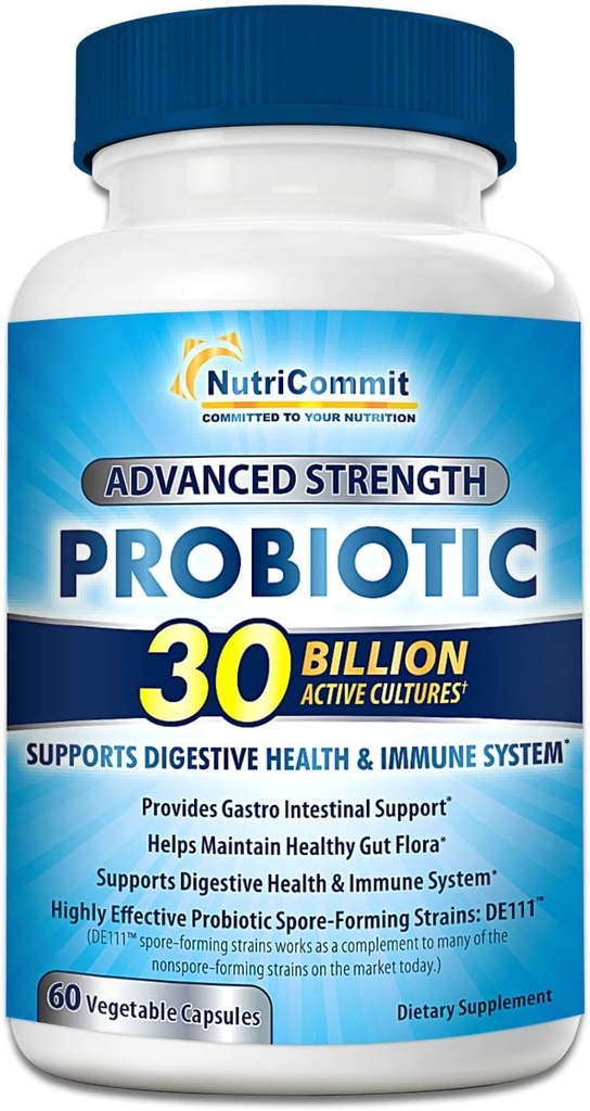 30 Millioner Probiotika Supplement • 124; 10 sjældne videnskabeligt validerede stammer af Bacillus subtilis & Bacillus koagulans prebiotic Support Optimal immunforsvar & fordøjelsessygdomme (1 daglige)