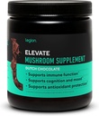 LEGION Elevate Mushroom Supplement Powder - Mushroom Blend of Lions Mane Powder, Reishi Powder & Beta- Glucan- Mushroom Powder to Boost immunsystem, Mood & Performance Hollandsk Chokolade (30 Servere)