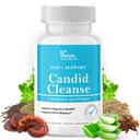 DR VITAMIN SOLUTIONS Candid Cleanse Supplement med GLP-1 Support - Oregano Leaf, Captac Acid & LactoSpore • 124; Candida Support Pills til fordøjelsessygdomme • 124; Candida Cleanse Detox til kvinder & Mænd • 124; 30