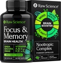 Nootropics Brain Supplements for Memory & Focus med Huperzine A, Phosphatidylserin, DMAE - Brain Health Support: GABA, Cholin, DHA, Bacopa Monnieri, Memory Support for Brain Support, 60 Kapsler
