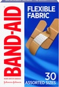Band- Aid Brand Fleksible Fabric Adhesive Bandages, Komfortabel Steril Beskyttelse & Sårpleje for Minor Cuts & Burns, Quilt- Aid Technology til Cushion Painful Sår, Assorterede størrelser, 30 ct