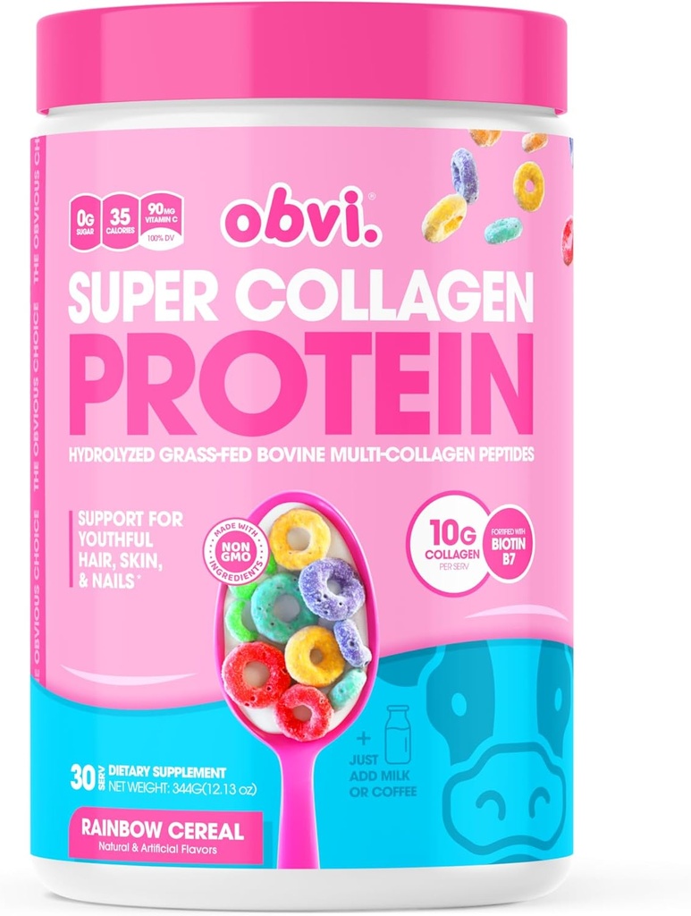 Obvi Super Collagen Protein - Rainbow cereal