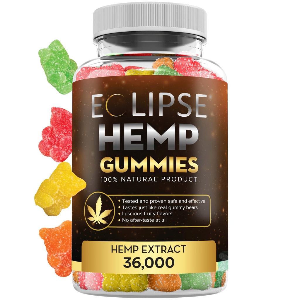 Hamp Gummies - 36.000 MG (60 Greve) - 600 MG Per Gummy Bear med Hamp Oil - Made in USA