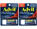 2 pakker Pocket Pack Advil Pain Reliever / Fever Reducer Ibuprofen 200mg - 10 overtrukne tabletter PER Pack (20 tabletter i alt)