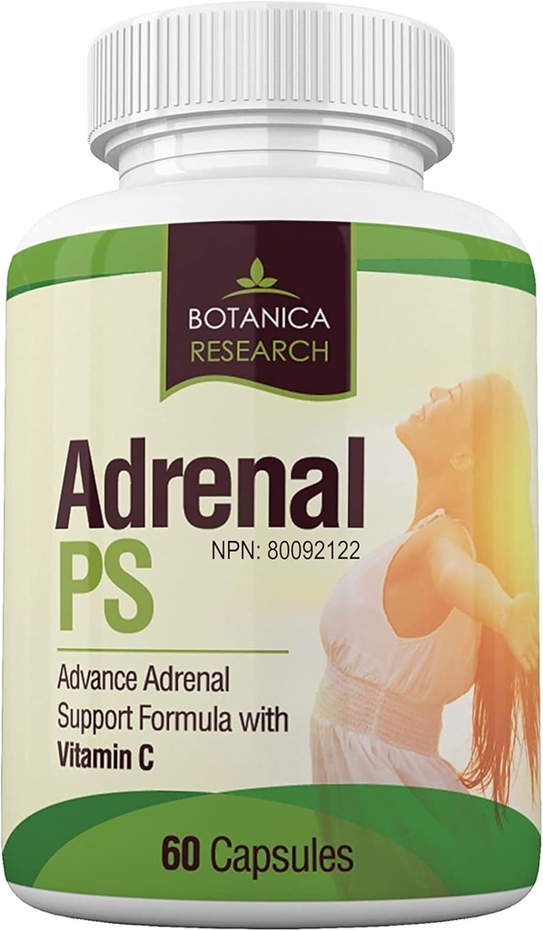 Adrenal Træthed Support med Premium Rhodiola Rosea Herb Extract, L- Tyrosine, Panax Ginseng, Holy Basil - PS Cortisol Gland Complex for Health Insufficiency Calm Energy Response