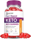 Justified Laboratories Fast Ripped Keto ACV Gummies Advanced Formel 1000MG Fast Ripped Keto Gummies Apple Cider Vinciate Formuleret med Pomegranate Beet Juice Powder B12 Vegan Non GMO 60 Gummys