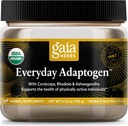 Gaia urter Everyday Adaptogen Powder - Hjælper med at give energistøtte og opretholde sunde stress niveauer i fysisk aktive - med Maca Root, Cordyceps, Ashwagandha & mere - 3,5 Oz (38- Day Supply)