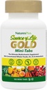NaturesPlus Kilde til liv Gold Multivitamin - 180 Mini- Tabs, pakke med 2 - med Vitamin D3, B12 & K2 - Vegetar & Gluten Free - 60 Total Servering