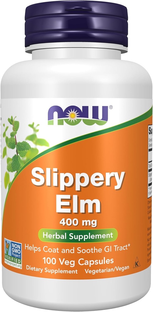 NU Kosttilskud, Slippery Elm (Ulmus rubra) 400 mg, Urtetilskud, 100 Veg kapsler