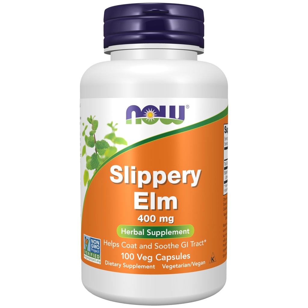 NU Kosttilskud, Slippery Elm (Ulmus rubra) 400 mg, Urtetilskud, 100 Veg kapsler