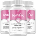 FemiPro supplement - Probiotiske Femi Pro piller, FemiPro 24 timers support Microbiome Probiotiske Urinkontrol Sundhed, Femie Pro Anmeldelser (3 Pack - 180 Kapsler)