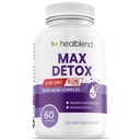 Max Detox supplement, Advanced Gut Cleanse Detox for kvinder og mænd med Psyllium, Chlorella, Hyssop Herb & Papaya, med Acai Complex - Colon Cleanse - 60 kapsler (1)