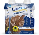 Glucerna Protein Smart Diabetes Care Shake, Chocolate, Diabetic Meal Replacement to Support Blood Sugar Management, 30g Protein, 150 Calories, Ready to Drink, 11-fl-oz Bottle, 4 Pack