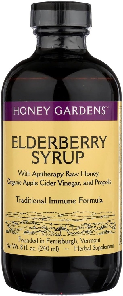 Traditionel formel Elderberry & honning immunsyrup honning haver 8 oz væske