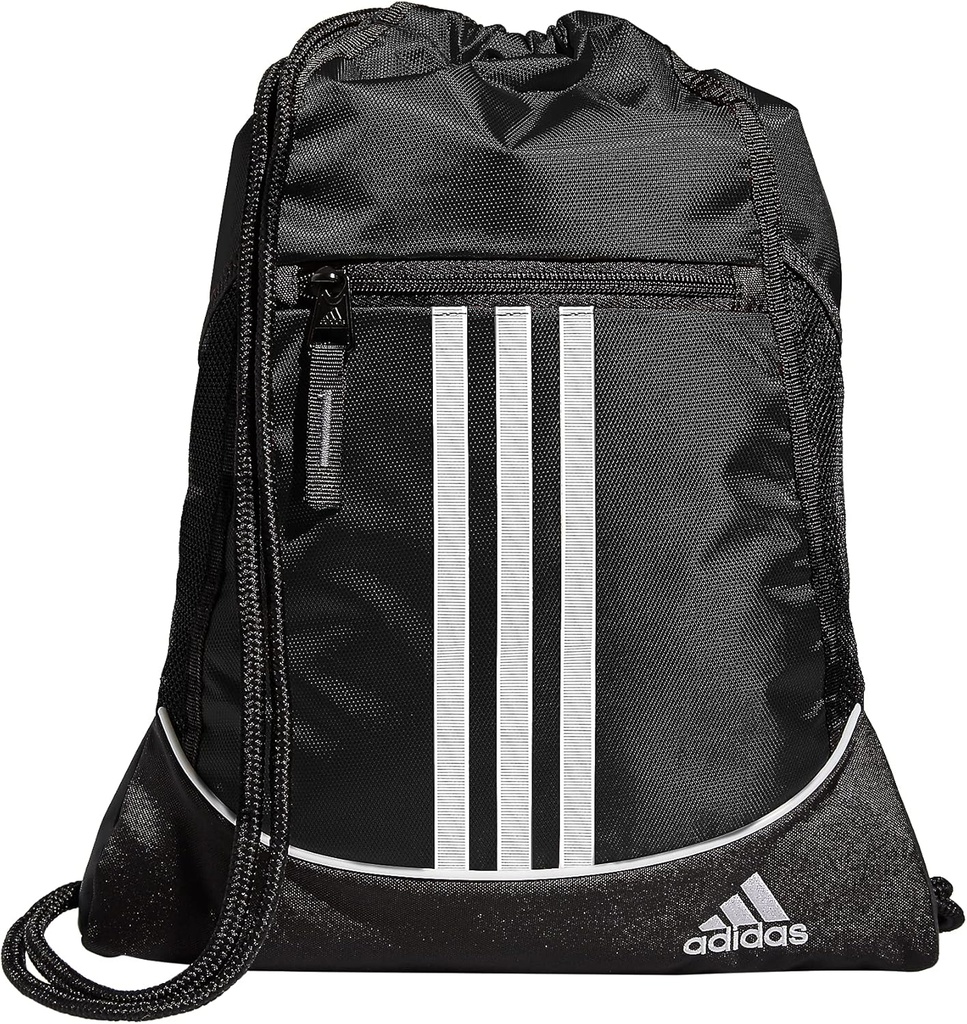adidas Alliance Sackpack - Løbegang rygsæk lille taske til mænd og kvinder, sort, One Size