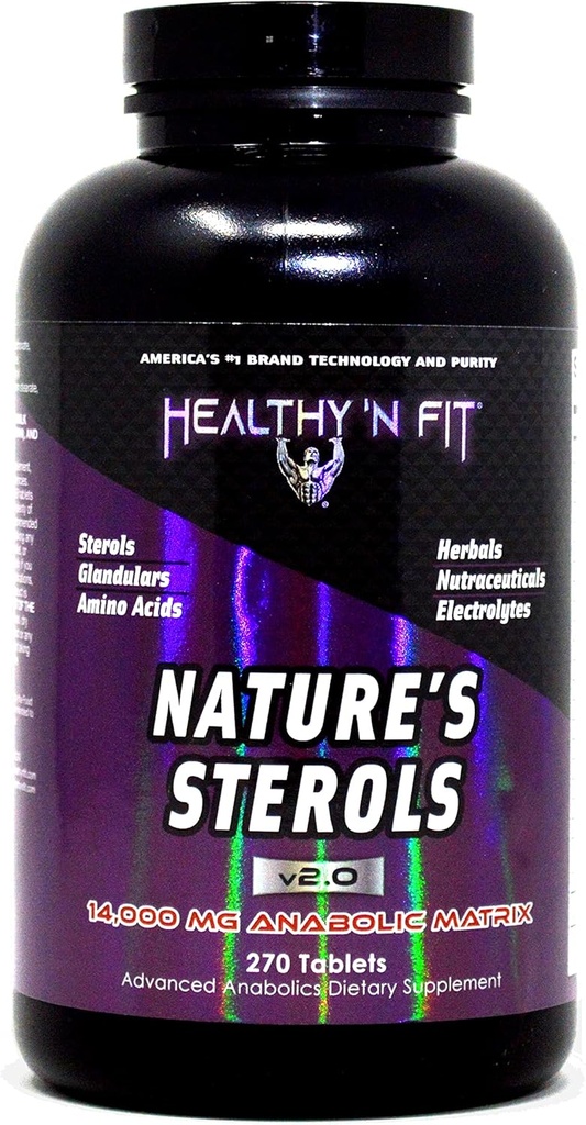 Sunde 'N Fit Nature' s Steroler 270 tabletter - Glandularer med Aminosyrer, urter, Stimulerende energi og elektrolyter.