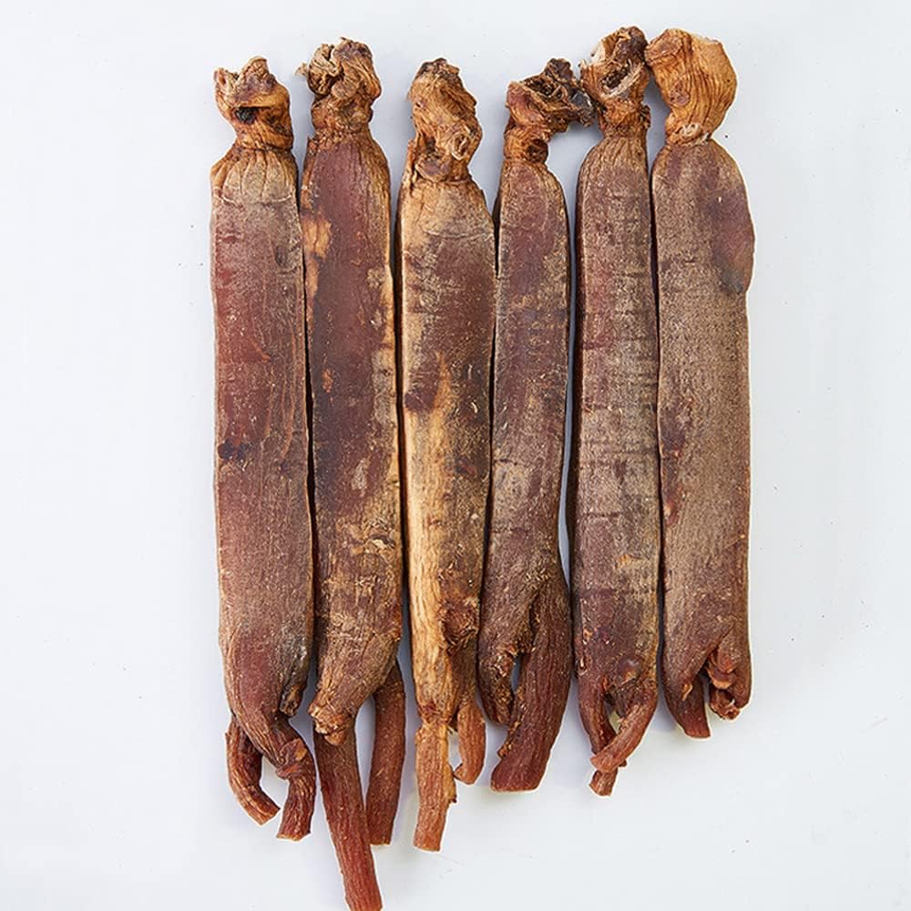 Rød koreansk Ginseng 15 År Premium Rød Koreansk Ginseng Tørret rod, Koreansk Ginseng Tea Koreansk Ginseng Root, Sukker fri, Koreansk Ginseng Stick (100 Grams / 0,22 lbs)