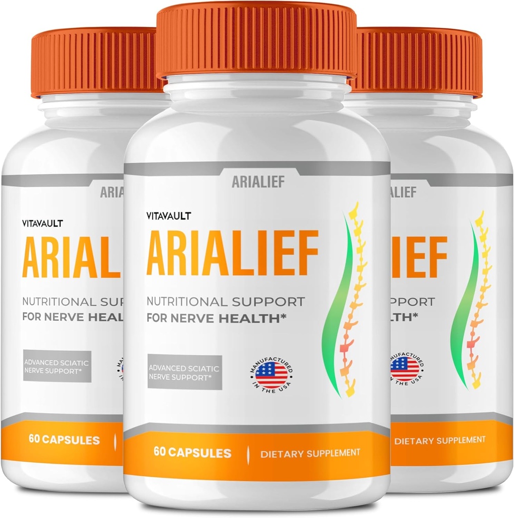 Arialief Brain Supplements for Memory and Focus Capsules, Aria LIEF Advanced Formula Brain Health Support Pills Maximum Strength Nootropics Arialief All Natural Support Pills Reviews (3 Pack)