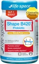 Life- Space Shape B420 Probiotika til Shape Bedre, GLP-1 Boost, Klinisk Bakket Metabolisme Support, Probiotika til kvinder og mænd, 30 Vegetariske Kapsler