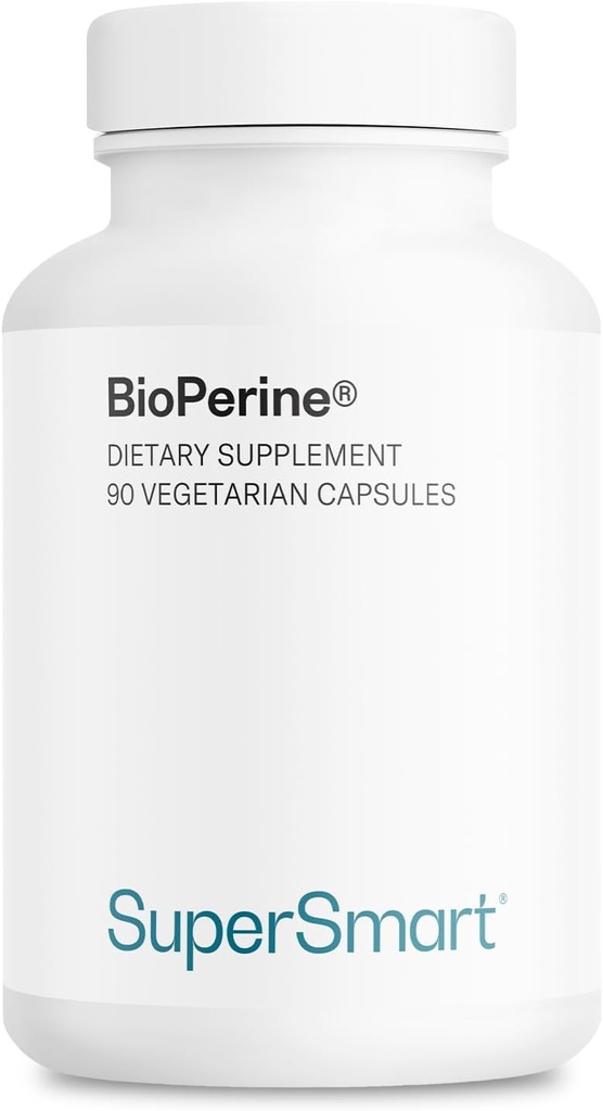 SuperSmart Bioperine 30mg per dag (95% piperine) - Black Pepper Extract Supplement - Absorption Enhancer - fordøjelsesfremmende enzymer Support