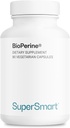 SuperSmart Bioperine 30mg per dag (95% piperine) - Black Pepper Extract Supplement - Absorption Enhancer - fordøjelsesfremmende enzymer Support