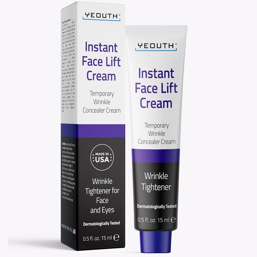 YOUTH Instant Face Lift Cream, Midlertidig Skin Stramning Under Øje Cream til kvinder, Stramning og Løftende Concealer 15ml