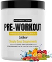 Hybrid Pre Workout Pulver Supplement • 124; 250 mg Koffein • 124; Alpha GPC • 124; Ingen Jitters • 124; Energi, Focus, Power, Endurance • 124; for Mænd & Kvinder • 124; Tried & True Ingredienser • 124; 20 Servering