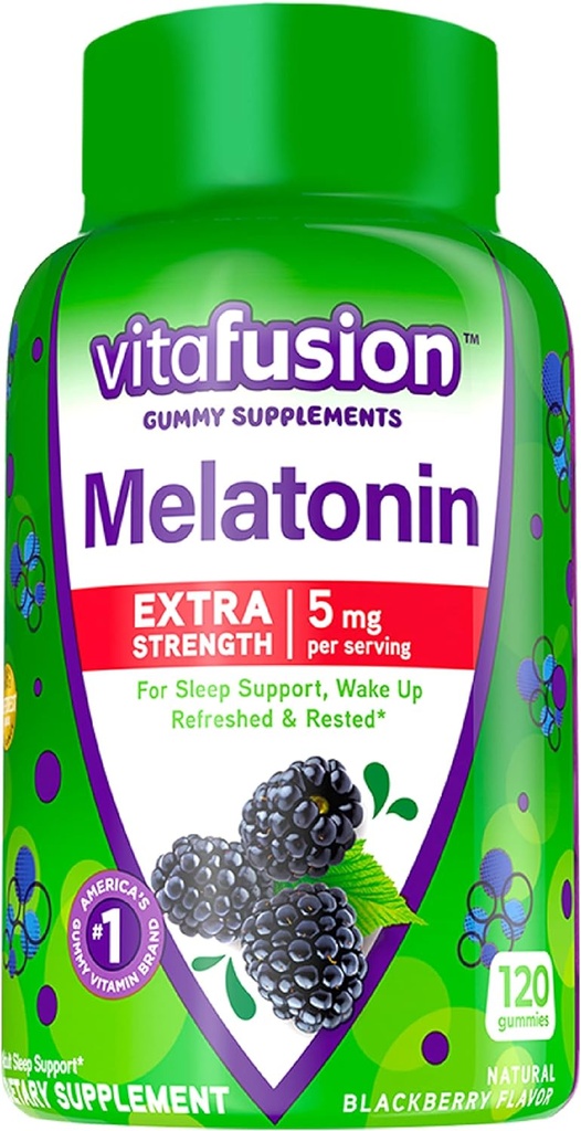 Viafusion Fiber Well Fit Gummies, 90 Grev og ekstra styrke Melatonin Gummies, 120 Grev Bundle