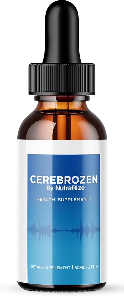 NutraRize Cerebrozen Drops - Avanceret formel for øre sundhed, Naturlig støtte til at forbedre hørelsen, Cerebrozen 24 Kosttilskud, Anmeldelser (30 Servere)
