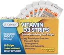 Vitamin D3 Strips 10 Pack Note 124; 2000 IE Oral opløselig D3 Vitamin Strips Note 124; Pebermynte Flavor smelter på din tunge i 30 sekunder; Boost Immunitet & Enhance Mental Focus med vitamin D3 2000