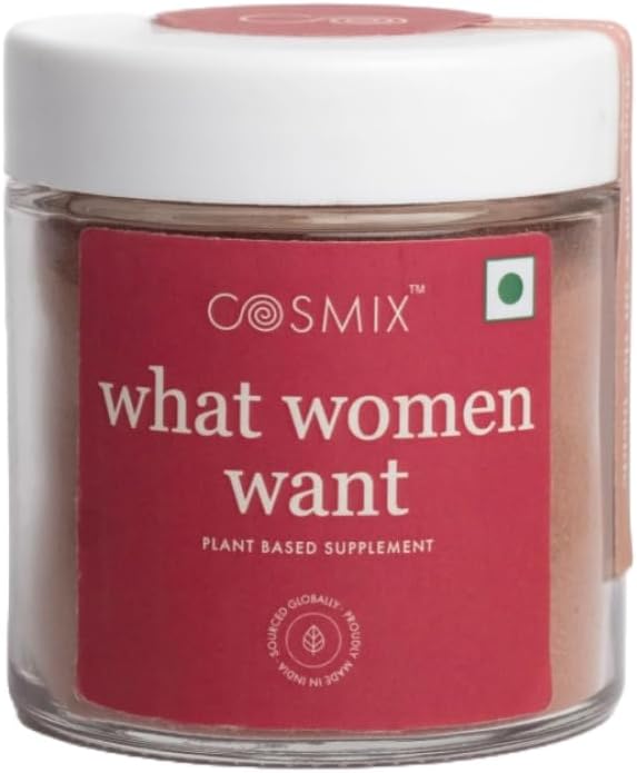 cosmix Hormonal Health, PCOS & PMS, Natural, Plant- Based Superfood Blend med Shatavari, Beetroot & Nettle Leaf 124; 60 Servering, No s / Tilføjet sukker, Vegan 60 Bedste (Pack of 1) Dark Pink