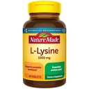 Nature Made L- Lysin 1000 mg, Kosttilskud, 60 tabletter, 60 dages forsyning