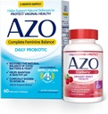 AZO Complete Feminin Balance Daglig Probiotika for Kvinder (60 Greve) + Cranberry Softels for Urinary Tract Health (100 Greve)