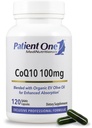 Patient Et Coenzym Q10 (CoQ10) 100 mg 2 gange daglig 124; Antioxidant supplement til understøttende hjerte - og vaskulær sundhed * 4 gange daglig; med Organic Olive Oil 12 gange daglig; 120 kapsler