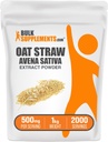 BulkSupplements.com Oat Straw Extract Powder - Avena Sativa, Oat Straw Supplements - Herbal Supplement, Gluten Free, 500mg per Serving, 1kg (2,2 lbs) (Pack of 1)